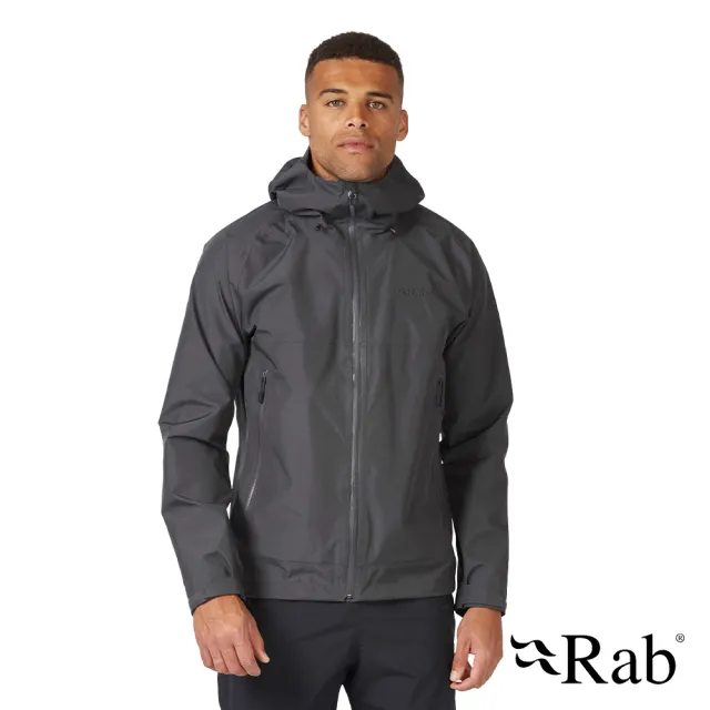 【RAB】Namche GTX Paclite Jacket GTX輕量防風防水連帽外套 男款 石墨灰 #QWH59