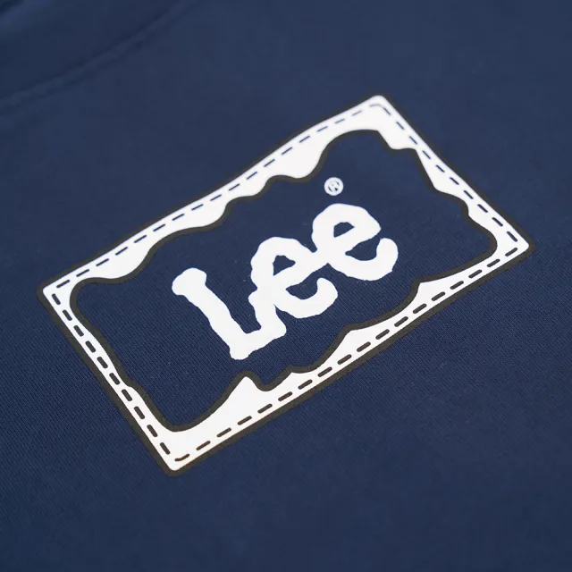 【Lee 官方旗艦】女裝 短袖T恤 / 長框縫線印花 小LOGO 共2色 Oversized版型(LL220237562 / LL22023797W)