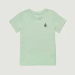 【Hang Ten】女裝-REGULAR FIT BCI純棉加州熊左胸刺繡短袖T恤(淺綠)