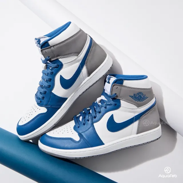 NIKE 耐吉】Jordan 1 Retro High OG True Blue 男鞋藍白色喬丹運動休閒