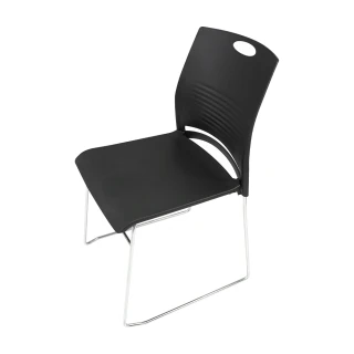 【工具達人】培訓椅 會議椅 餐聽椅 電腦椅 辦公椅 會客椅 靠背椅 堆疊椅 塑膠椅 黑色椅 室內椅(190-OAM+)