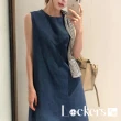 【Lockers 木櫃】夏季棉麻無袖寬鬆連衣裙 L111062005(寬鬆連衣裙)