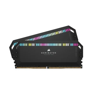 【CORSAIR 海盜船】DOMINATOR PLATINUM RGB DDR5 6400MHz 32G 雙通/黑 CL32-40-40 1.4V(16GBx2)