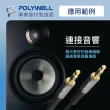 【POLYWELL】3.5mm AUX音源線 公對公 三極 1M