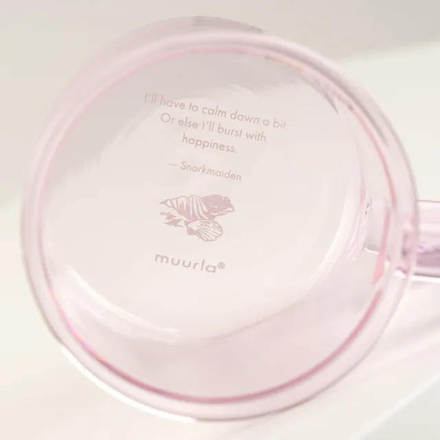【Muurla】嚕嚕米玻璃馬克杯 玻璃杯 水杯 可兒 淺粉 350ml