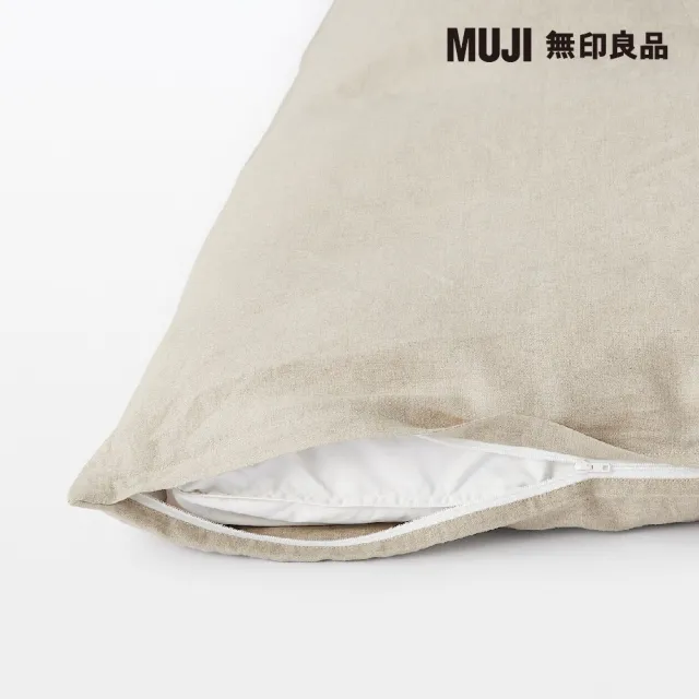 【MUJI 無印良品】亞麻平織被套/S/柔白