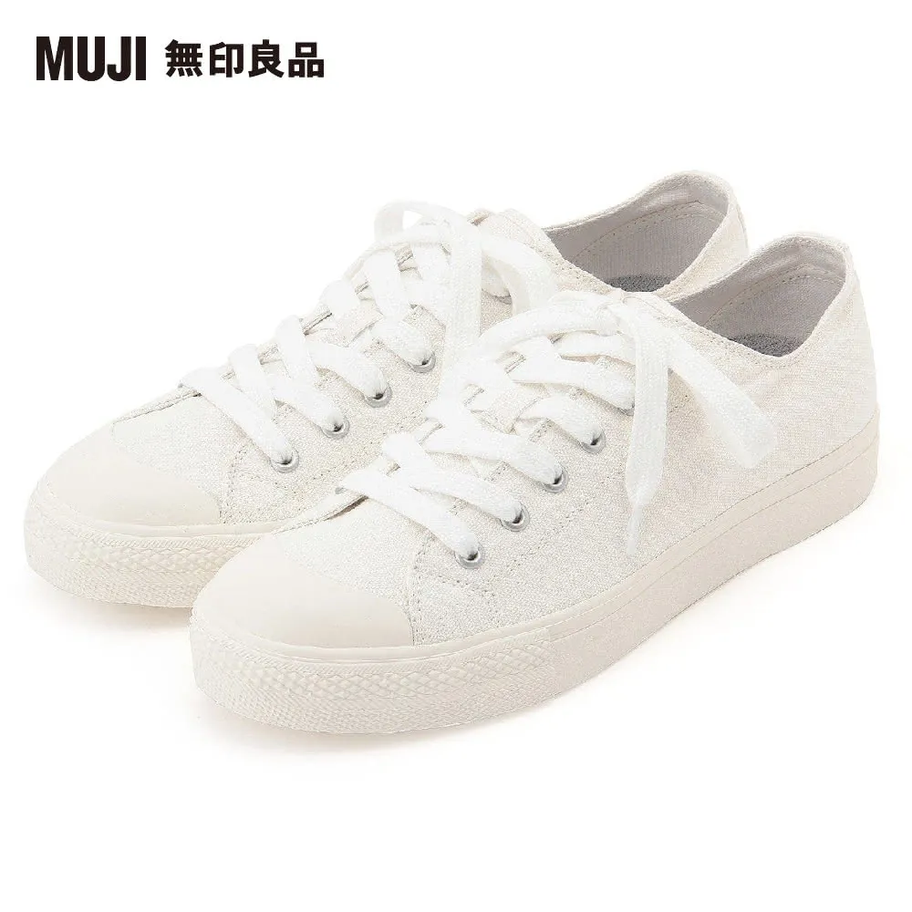 【MUJI 無印良品】撥水加工舒適休閒鞋(柔白)