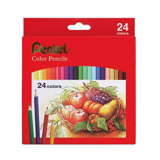 【Pentel 飛龍】彩色鉛筆 24色 /盒 CB8-24TH(24色組)