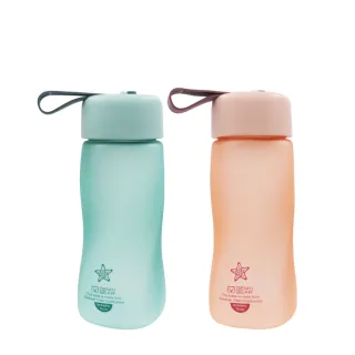 【Genki Bear 元氣熊】星沙Tritan隨身水瓶 500ml(2入組 / 附矽膠提帶)