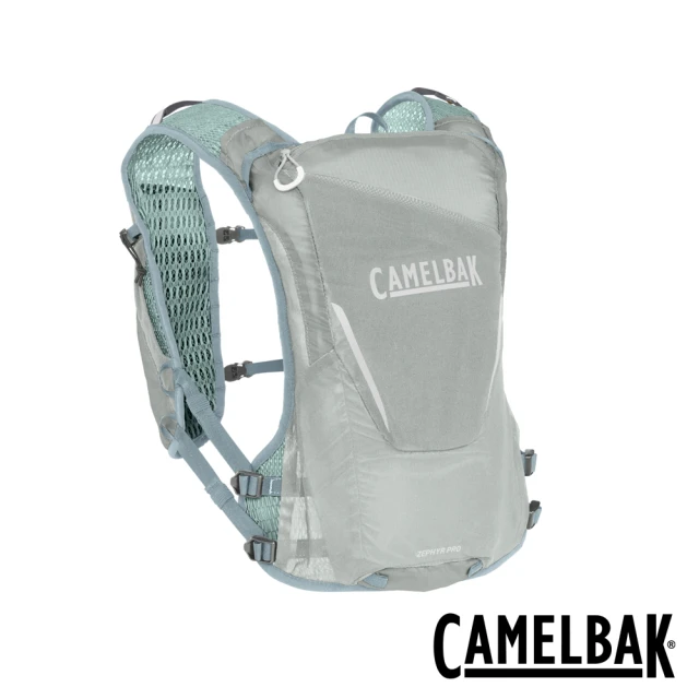 【CAMELBAK】Zephyr Pro12 極限越野水袋背心-附0.5L軟水瓶2個 灰綠(單車/登山露營/越野跑/跑步/旅行)