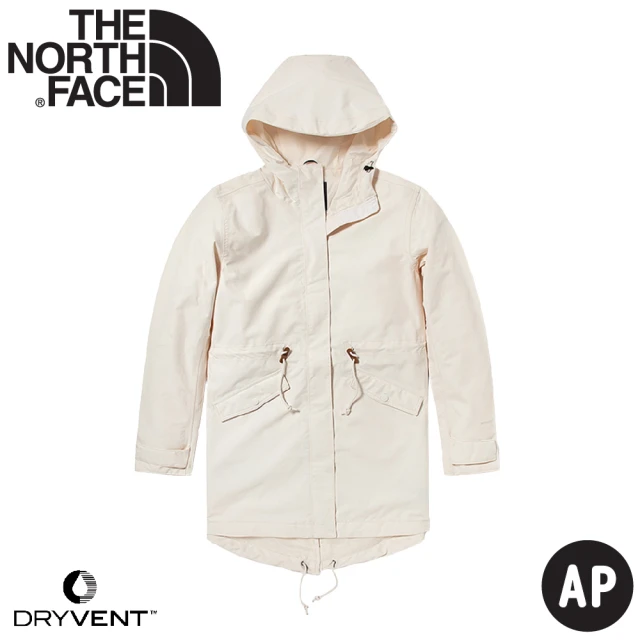 The North Face 女 防水外套《白》5AYC/防水透氣連帽衝鋒衣/休閒外套(悠遊山水)