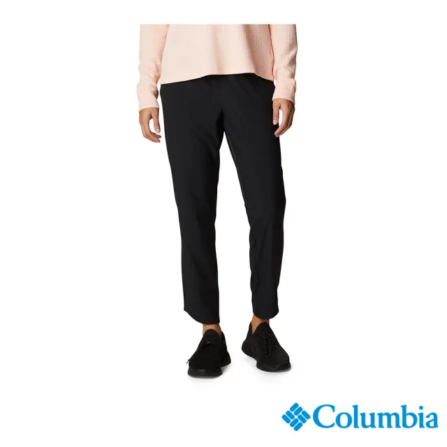 【Columbia 哥倫比亞 官方旗艦】女款-Columbia Hike™UPF50快排長褲-黑色(UAR33630BK / 2023春夏)