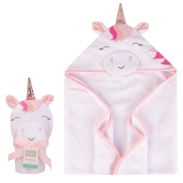 【Luvable Friends 甜蜜寶貝】嬰幼兒動物造型連帽浴巾/包巾_76x76cm(LF035)