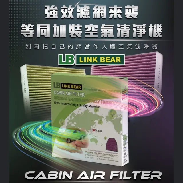 【LINK BEAR】冷氣濾網LINK活性碳BENZ LC-738C-2-E 送安裝(車麗屋)