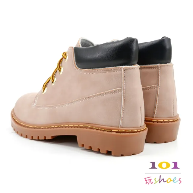 【101 玩Shoes】mit.四季經典短靴黃靴(黃色/粉色 36-40碼)