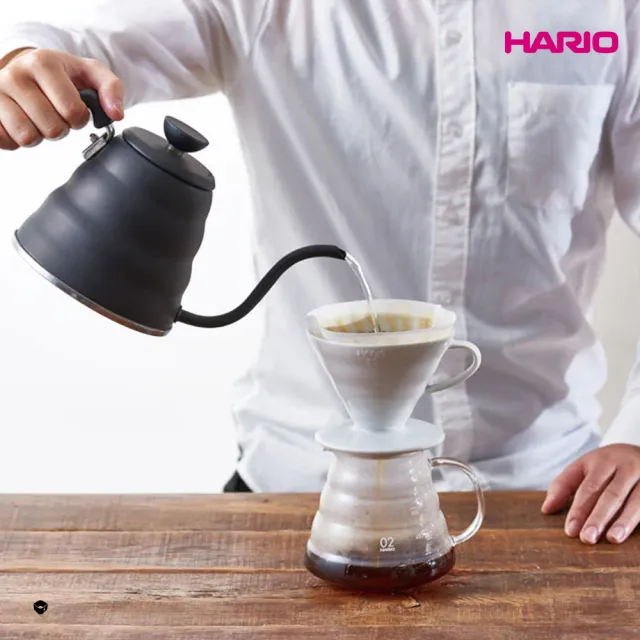 【HARIO】HARIO 雲朵不鏽鋼細口壺-霧黑 800ml(雲朵壺 咖啡細口壺 不鏽鋼壺)