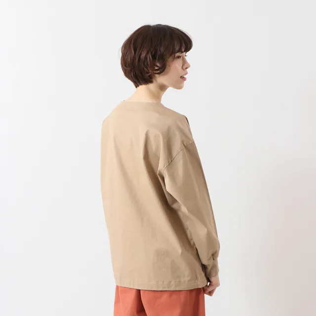 【Champion】官方直營 Womens Logo肩拉鍊大學Tee-女(卡其)