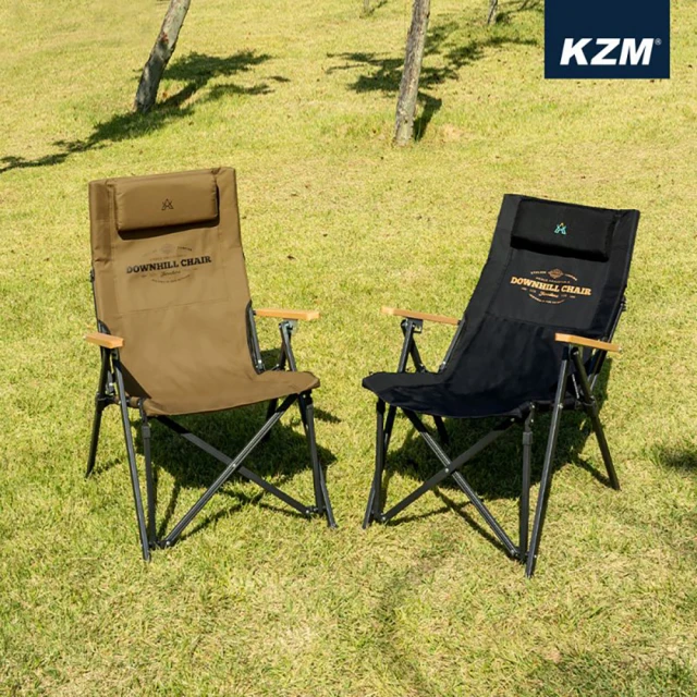 【KAZMI】KZM 素面木手把四段可調折疊椅(KAZMI/KZM/四段椅/露營/椅子/折疊椅)