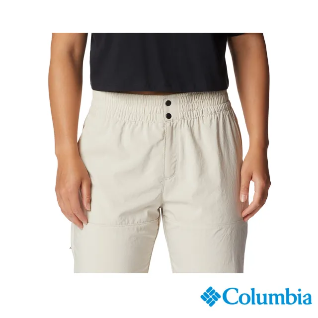 【Columbia 哥倫比亞 官方旗艦】女款-W Coral Ridge™UPF50快排長褲-卡其(UAR54980KI / 2023春夏)