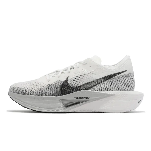 【NIKE 耐吉】競速跑鞋 ZoomX Vaporfly Next% 3 男鞋 回彈 碳板 白 灰 運動鞋(DV4129-100)