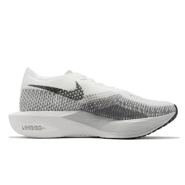 【NIKE 耐吉】競速跑鞋 ZoomX Vaporfly Next% 3 男鞋 回彈 碳板 白 灰 運動鞋(DV4129-100)