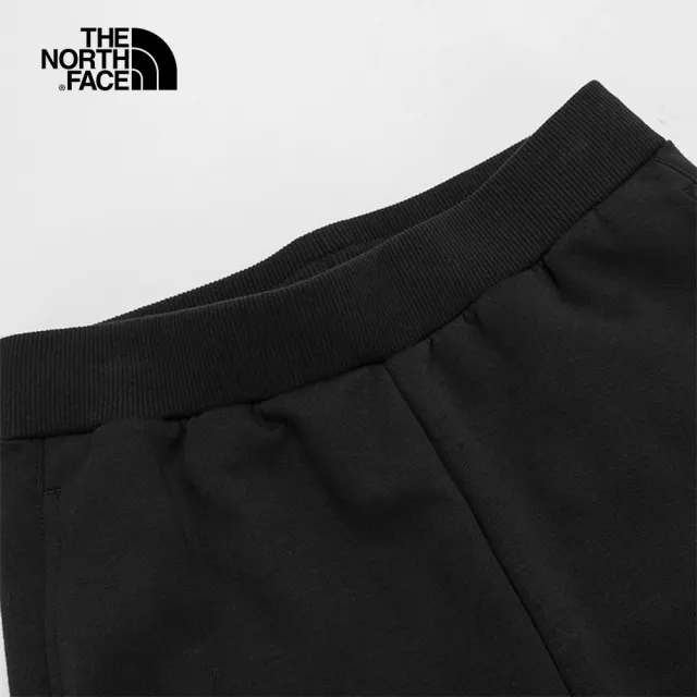 【The North Face 官方旗艦】北面兒童黑色寬鬆舒適運動休閒長褲｜81RWJK3