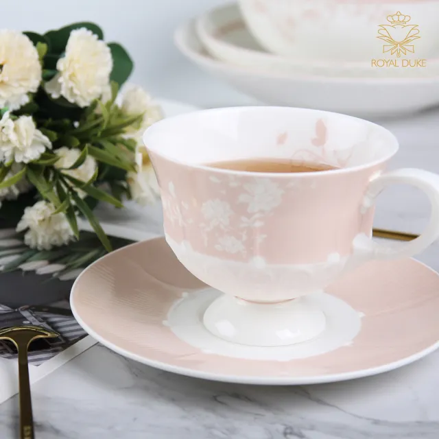 【Royal Duke】瓦妮莎骨瓷系列-咖啡杯盤組(骨瓷 咖啡杯 杯 水杯 杯子 杯碟組 咖啡杯碟)
