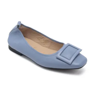【Pineapple Outfitter】DAIVA 羊皮素面平底娃娃鞋(藍色)