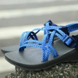 【CHACO】女 越野舒壓運動涼鞋-雙織標準款CH-ZLW03HJ05(翠藍拼圖)