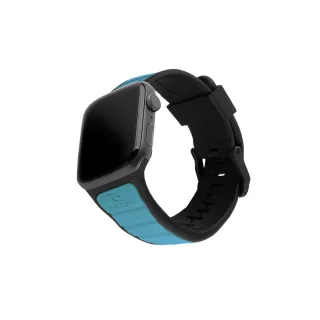 【UAG】X RIP CURL Apple Watch 42/44/45/49mm 雙色矽膠運動錶帶-綠松黑(UAG)