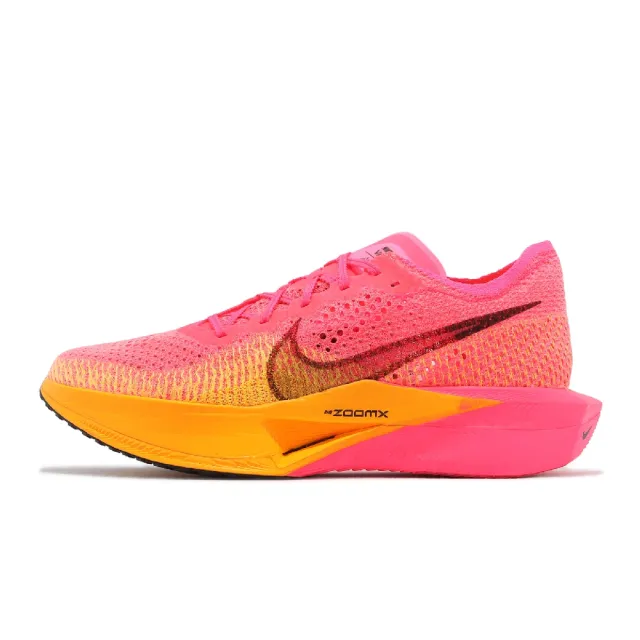 【NIKE 耐吉】競速跑鞋 ZoomX Vaporfly Next% 3 男鞋 回彈 碳板 粉紅 橘 黑 運動鞋(DV4129-600)