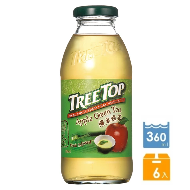 【Tree Top】樹頂蘋果綠茶360ml*6