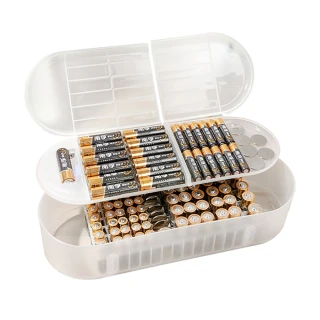 【JOHN HOUSE】電池收納盒 可檢測電量 電池盒 電池存儲盒 儲藏盒 存放盒(三層款)