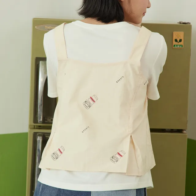【gozo】滿版發酵乳兩件式背心T恤(兩色)