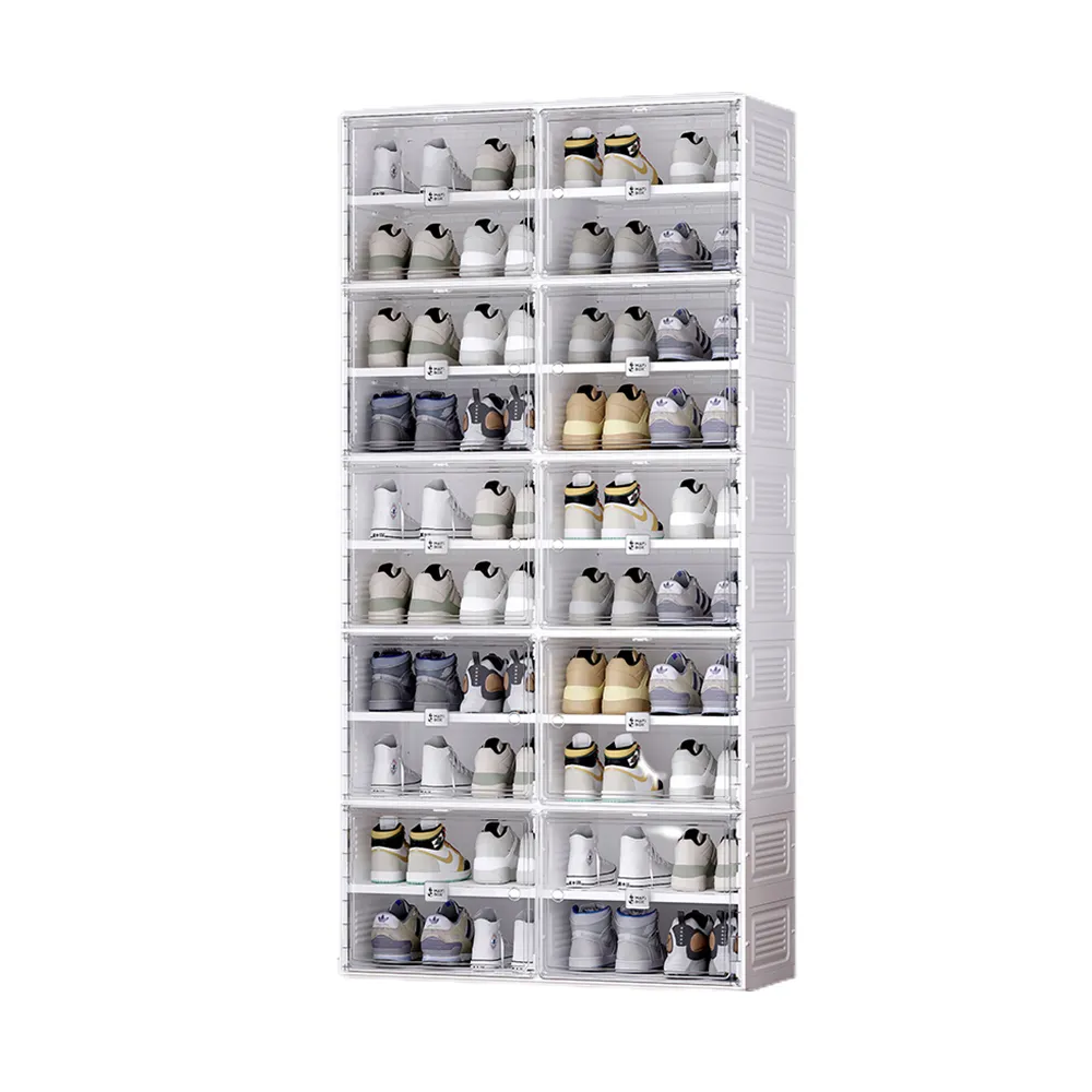 【hoi! 好好生活】ANTBOX 螞蟻盒子免安裝折疊式鞋櫃20格無色款(收納盒 收納箱 收納櫃)