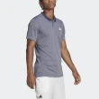 【adidas 愛迪達】T Freelift Polo 男 POLO衫 短袖 上衣 亞洲版 網球 訓練 灰藍(HS3315)