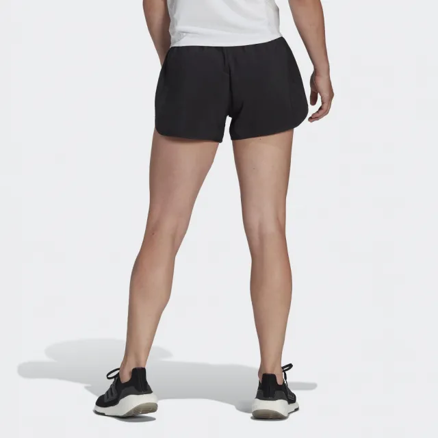 【adidas 愛迪達】短褲 女款 運動褲 緊身褲 亞規 RUN IT SHORT 黑 HM4291