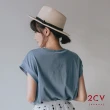 【2CV】現貨藍色海洋字母棉質女上衣T恤nu015(MOMO獨家販售)