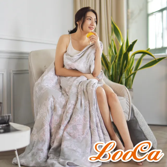 【LooCa】柔情花卉蠶絲四季被1入(150x190cm★限量出清/棉被/涼夏專用)