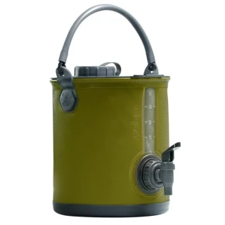 【Colapz】8L二合一摺疊水桶+立架 橄欖綠 COL-02706