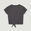 【Hang Ten】女裝-COMFORT FIT蚊蟲防護綁結印花短袖T恤(深灰)