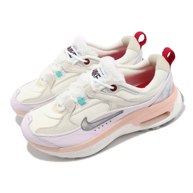 【NIKE 耐吉】休閒鞋 Wmns Air Max Bliss 女鞋 白 橘 Leap High 毛絨絨 反光(FD4340-111)