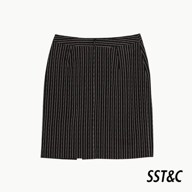 【SST&C 出清２折】黑白條紋西裝裙7461909004