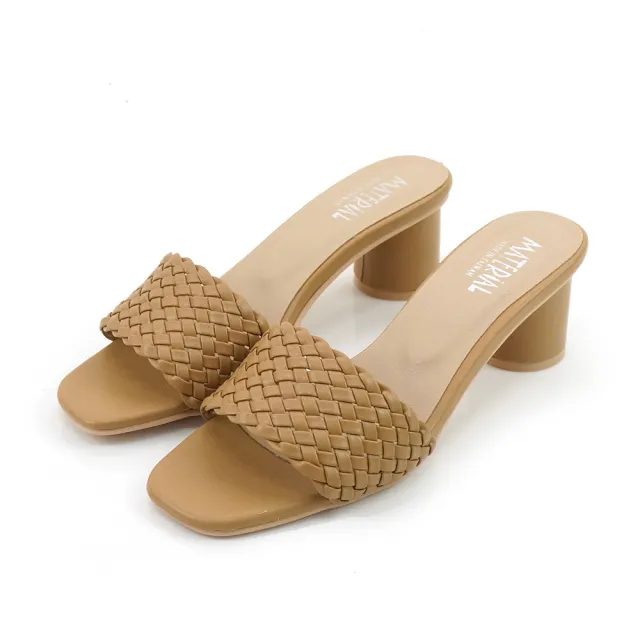 【MATERIAL 瑪特麗歐】女鞋 跟鞋 MIT一字編織方頭跟鞋 T3559(跟鞋)