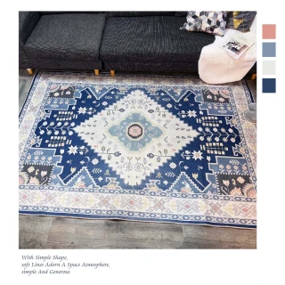 【TROMSO】珊瑚絨短毛地毯-特大W2尊爵藍調(230x160cm)