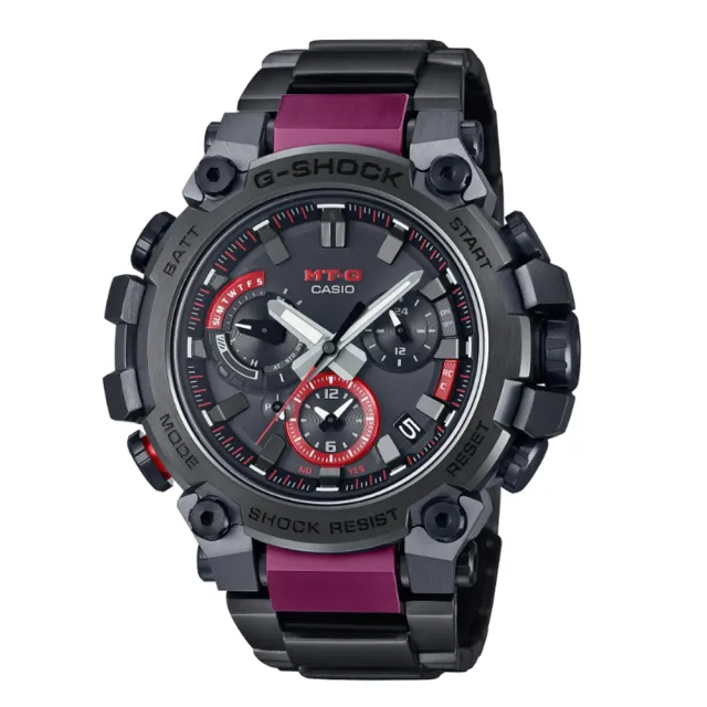 【CASIO 卡西歐】G-SHOCK MT-G系列 太陽能x藍牙 電波雙核心防護腕錶 50.9mm / MTG-B3000BD-1A