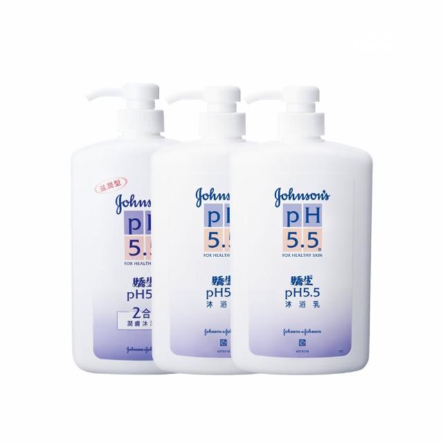【Johnsons 嬌生】pH5.5沐浴乳1000mlx3(一般型/滋潤二合一型)