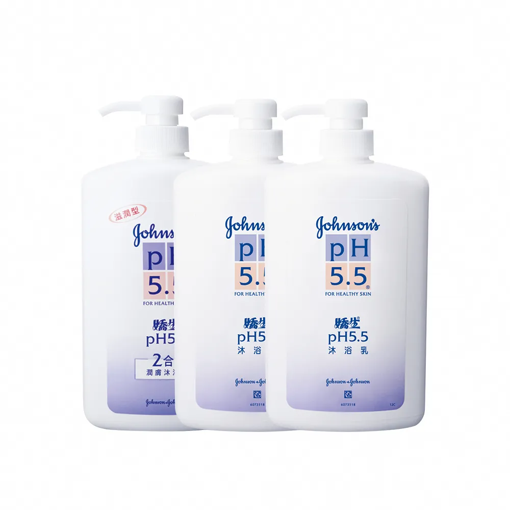 【Johnsons 嬌生】pH5.5沐浴乳1000mlx3(一般型/滋潤二合一型)