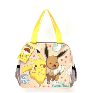 【POKEMON 精靈寶可夢】皮卡丘與伊布-尼龍手提袋