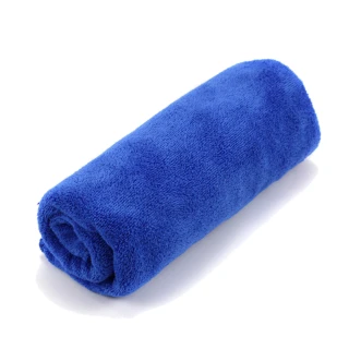 【威力鯨車神】頂級加厚超細纖維洗車巾/擦車布/藍色毛巾-特大60x160cm(2入)